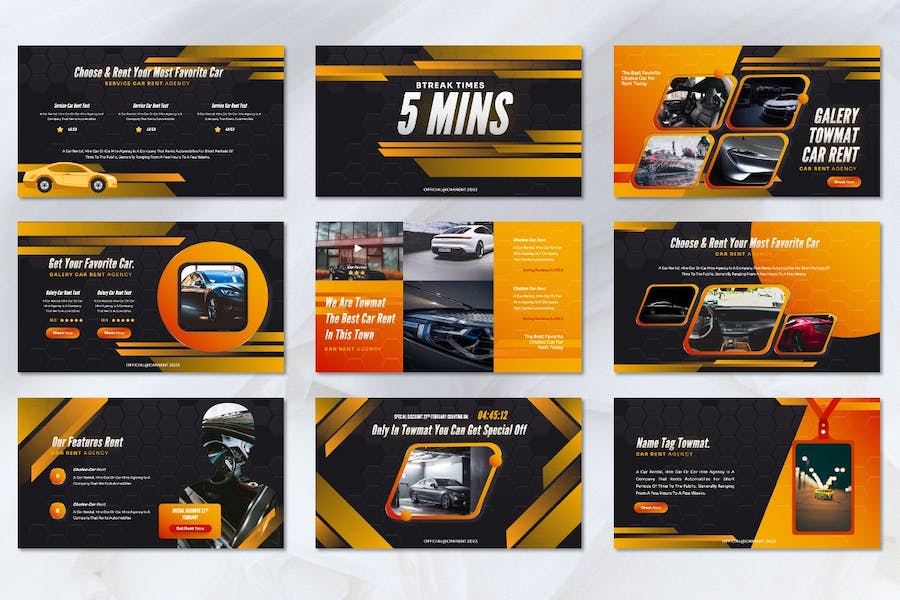 汽车租赁公司PPT模板 - 顶尖PPT