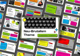 涂鸦风格彩色方框设计keynote模板 - 顶尖PPT