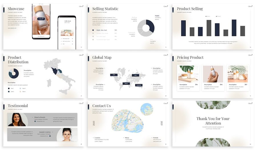 女性美容美发行业PPT模板 - 顶尖PPT