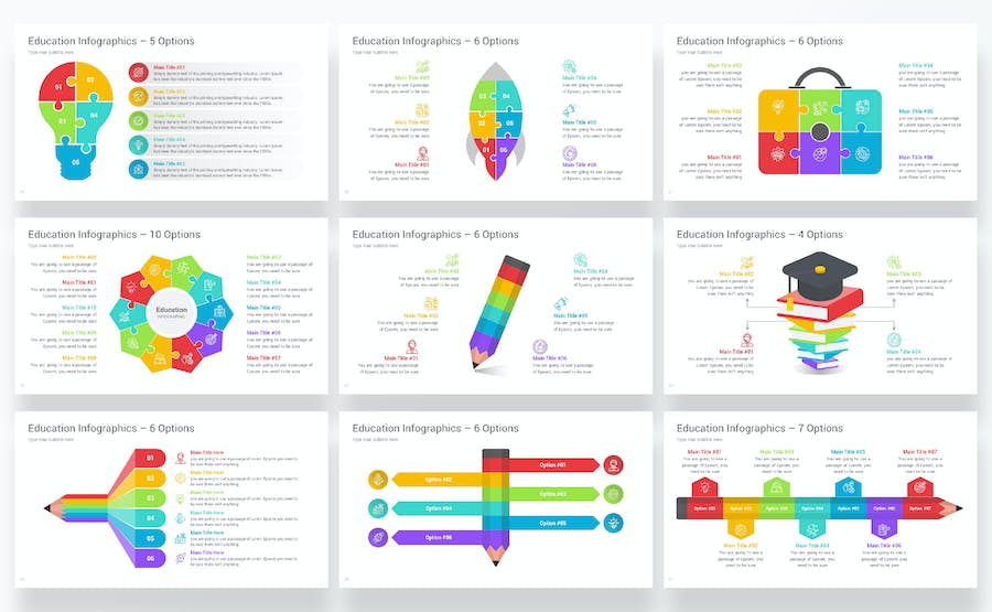 教育课程体系信息图表展示PPT模板 - 顶尖PPT