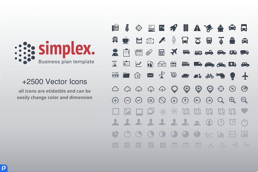 商务风格年度总结报告数据图形PPT模板 - 顶尖PPT