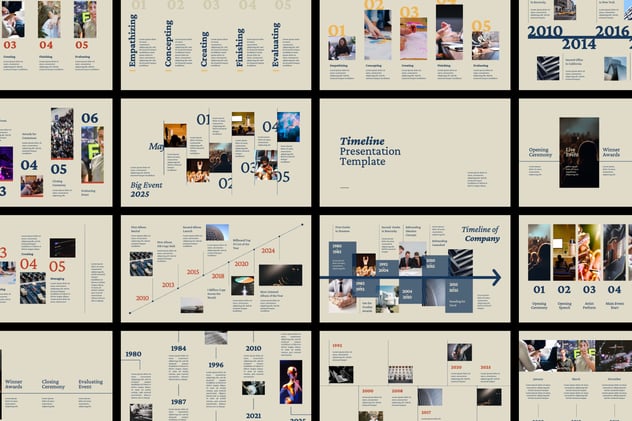 时间轴项目进度规划管理PPT模板 - 顶尖PPT