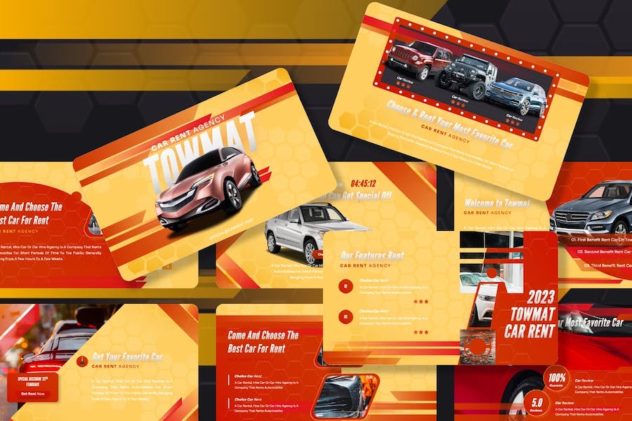 汽车租赁公司PPT模板 - 顶尖PPT