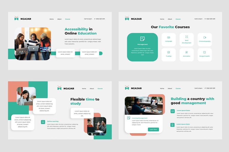 教育学校课程教学方案Keynote模板 - 顶尖PPT