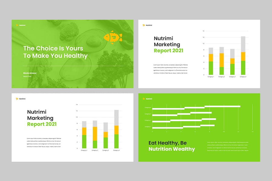 营养健康食品行业Keynote模板 - 顶尖PPT