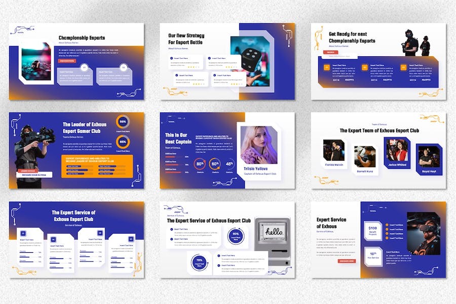 冠军玩家游戏电竞推广Keynote模板 - 顶尖PPT