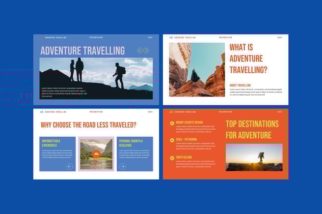 户外冒险旅行主题分享展示PPT模板 - 顶尖PPT