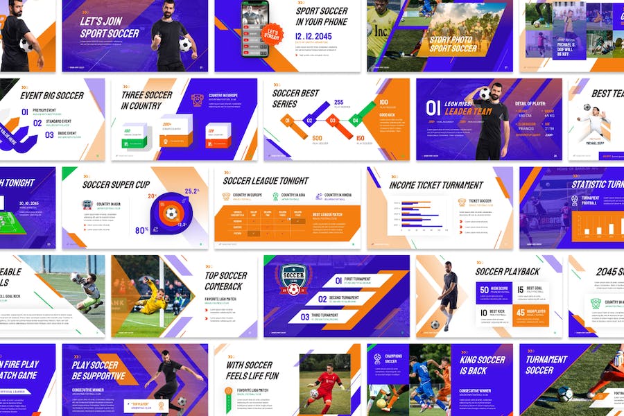 体育足球赛事宣传推介PPT模板 - 顶尖PPT