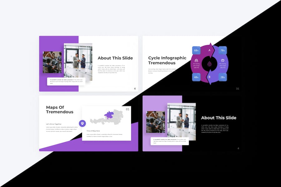 紫色创意教育教学keynote模板 - 顶尖PPT