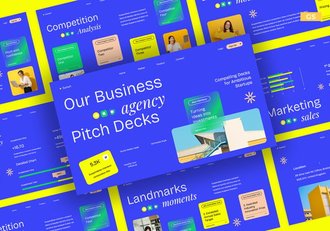 蓝色渐变商务商业风格PPT模板 - 顶尖PPT