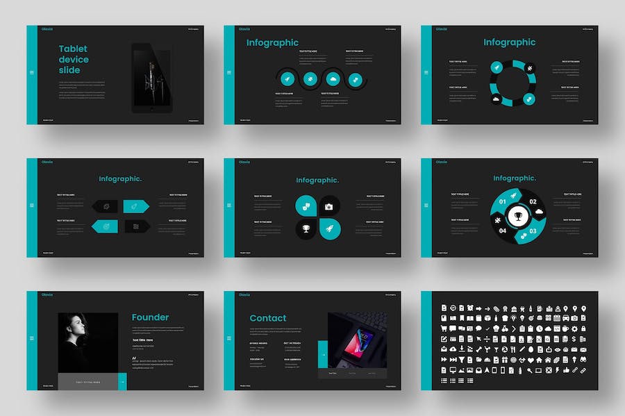 欧美简约时尚商务多用途keynote模板 - 顶尖PPT