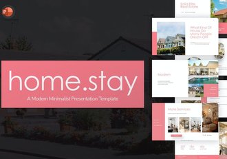 寄宿民宅家庭房地产PPT模板 - 顶尖PPT