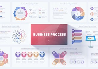 业务流程信息图形keynote模板 - 顶尖PPT