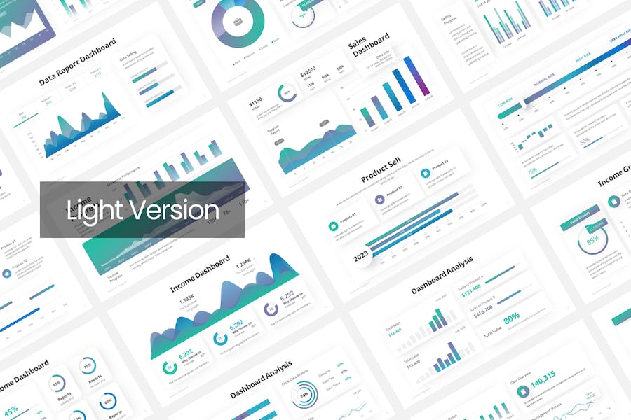 KPI数据图形图表PPT模板 - 顶尖PPT