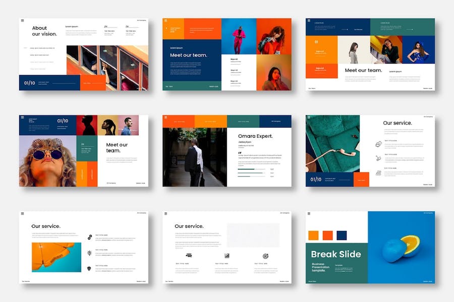 多彩创意商务企业品牌形象推广Keynote模板 - 顶尖PPT