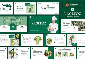 健康食品蔬菜营养推介PPT模板 - 顶尖PPT