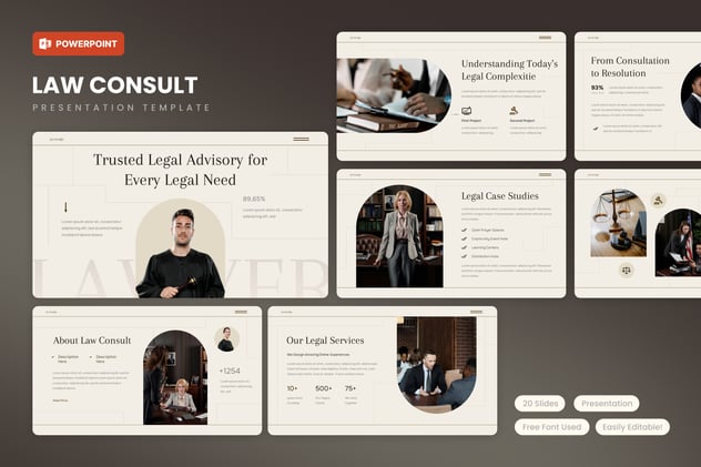 法律咨询PPT模板 - 顶尖PPT