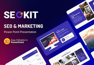 SEO与营销推广主题PowerPoint模板 - 顶尖PPT