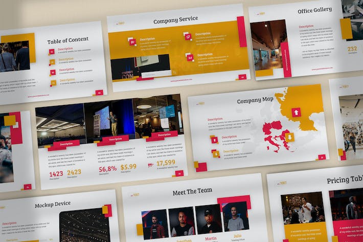 创意票务项目展示活动推介Keynote模板 - 顶尖PPT