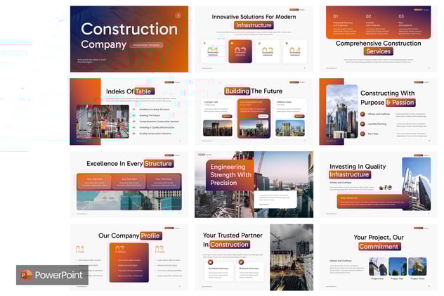建筑工程公司融资提案方案PPT模板 - 顶尖PPT