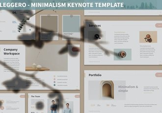 极简主义商务团队介绍keynote模板 - 顶尖PPT