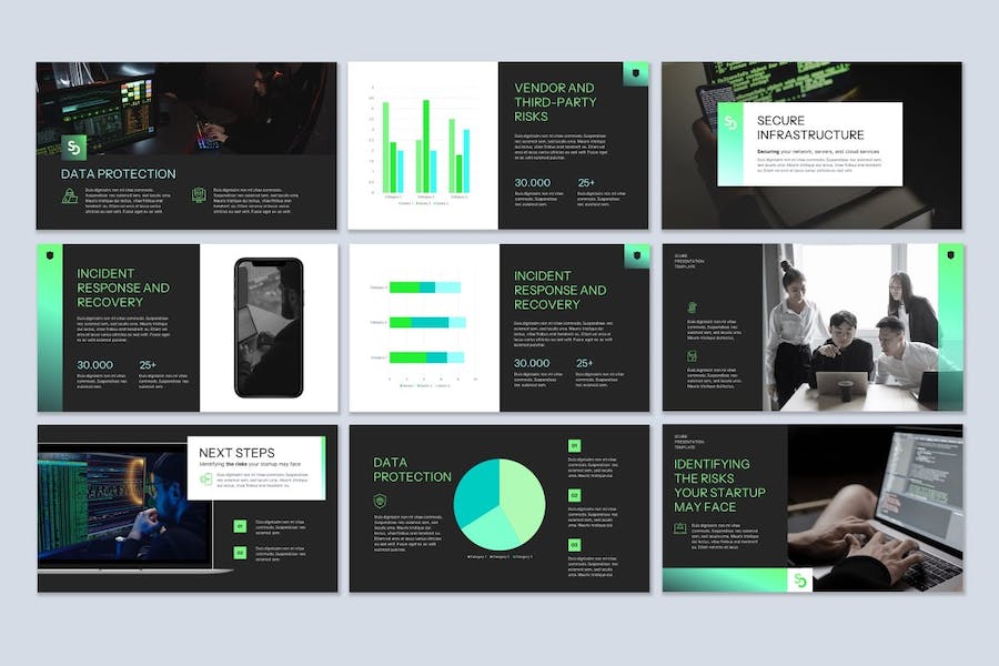 网络安全讲述展示服务应用推介Keynote模板 - 顶尖PPT