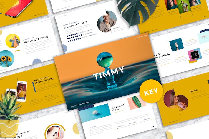 创意设计作品集展示Keynote模板 - 顶尖PPT