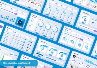 新拟态玻璃风格数据图形合集PPT模板 - 顶尖PPT