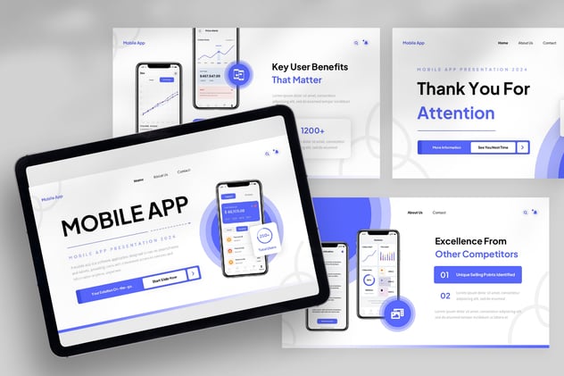 移动应用App产品营销PPT模板 - 顶尖PPT