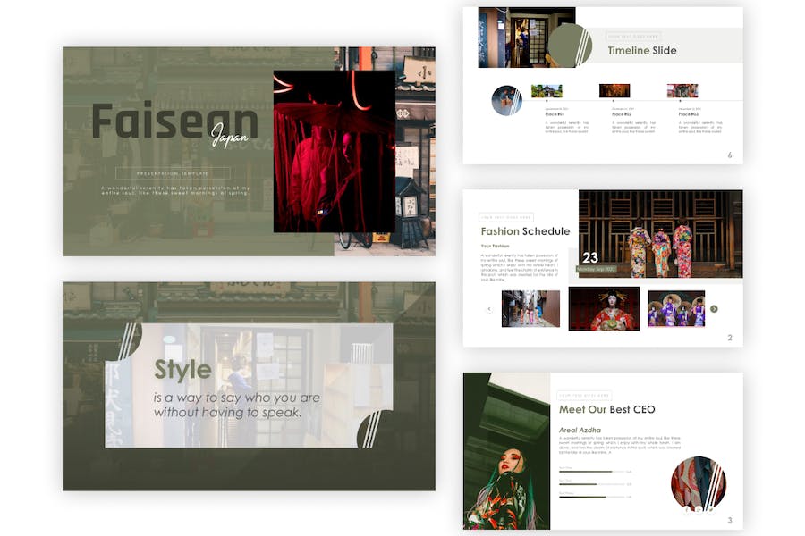 时尚简约服装摄影展示摄影馆图片展示通用PPT模板 - 顶尖PPT