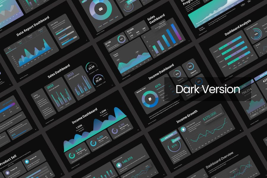 KPI数据图形图表PPT模板 - 顶尖PPT