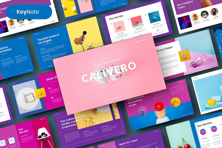 创意时尚营销策划摄影图片展示商务主题keynote模板 - 顶尖PPT