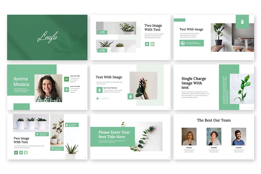 极简风格清新自然展示PPT模板 - 顶尖PPT