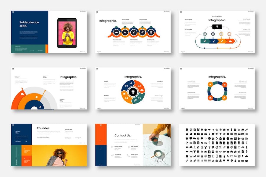 多彩创意商务企业品牌形象推广Keynote模板 - 顶尖PPT