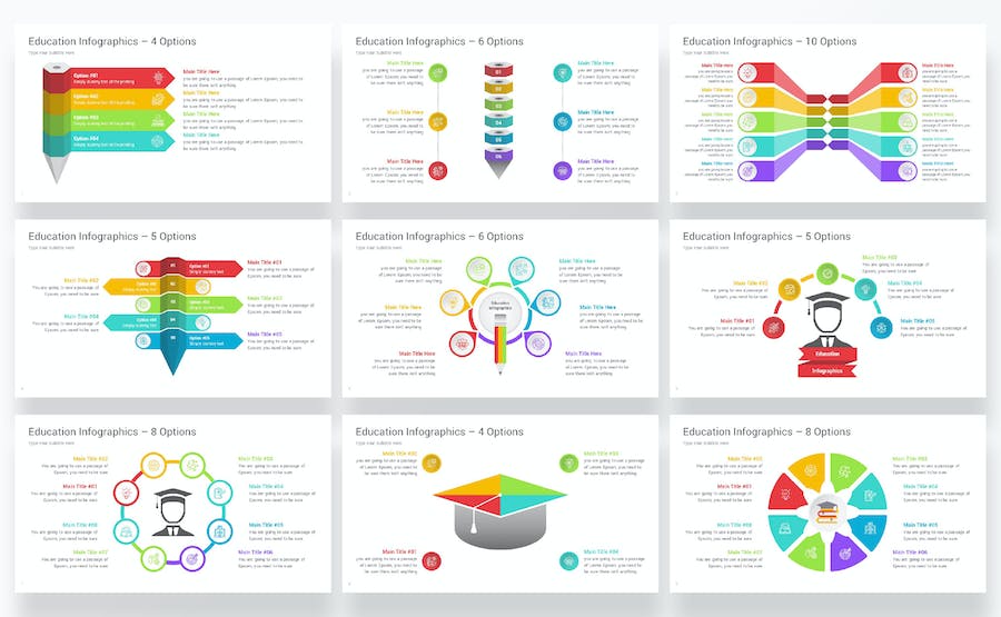 教育课程体系信息图表展示PPT模板 - 顶尖PPT