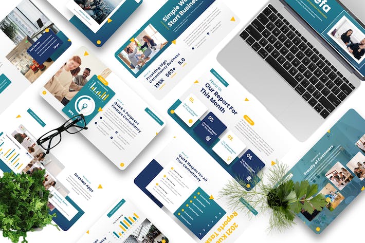 企业年报PowerPoint模板 - 顶尖PPT