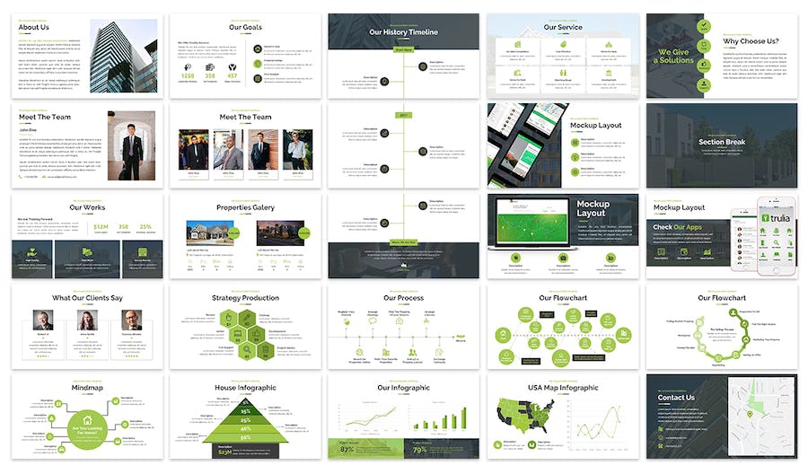 房地产解决方案项目介绍Keynote模板 - 顶尖PPT