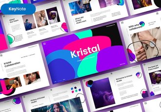 时尚品牌企业商务介绍Keynote模板 - 顶尖PPT