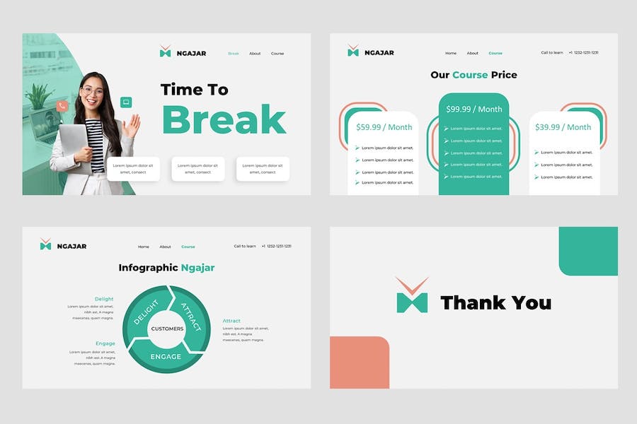 教育学校课程教学方案Keynote模板 - 顶尖PPT