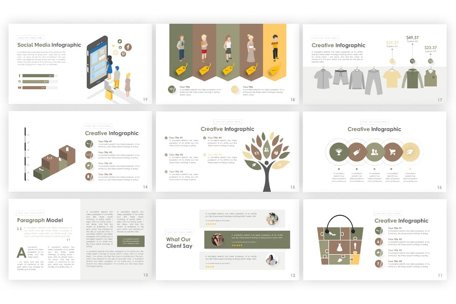 时尚简约服装摄影展示摄影馆图片展示通用PPT模板 - 顶尖PPT