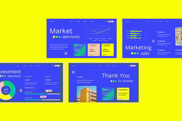 蓝色渐变商务商业风格PPT模板 - 顶尖PPT