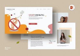 戒烟健康宣传教育推广PPT模板 - 顶尖PPT