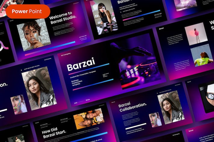 紫色渐变商务项目路演PPT模板 - 顶尖PPT