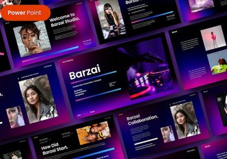 紫色渐变商务项目路演PPT模板 - 顶尖PPT