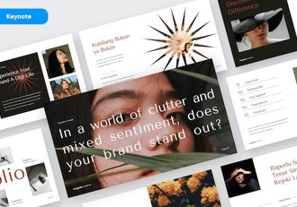 时尚优雅品牌推广展示Keynote模板 - 顶尖PPT