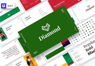 钻石品牌指南keynote模板 - 顶尖PPT