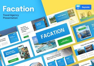 旅行派系主题特色旅游推介Keynote模板 - 顶尖PPT