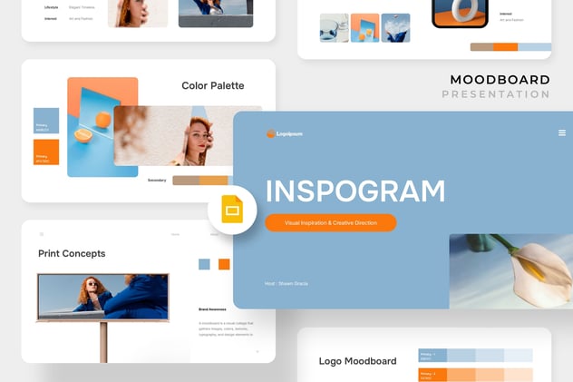 情绪板设计展示PPT模板 - 顶尖PPT