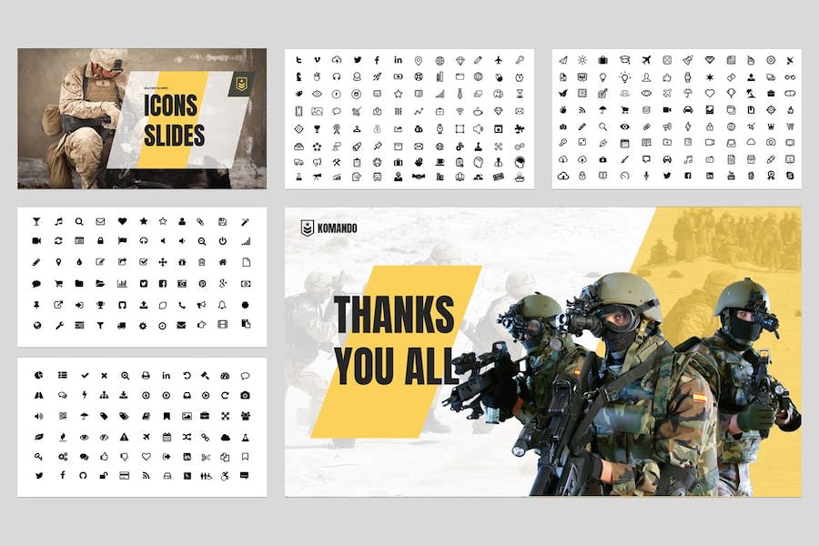 军事教育主题军队作战数据分析单兵武器介绍keynote模板 - 顶尖PPT