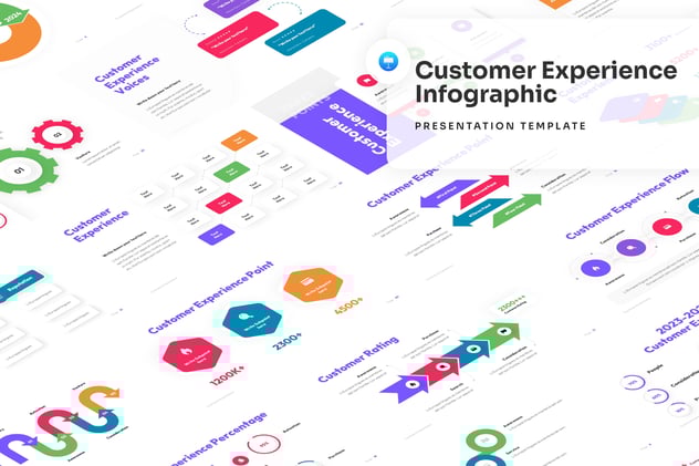 客户体验主题信息图表演示Keynote模板 - 顶尖PPT